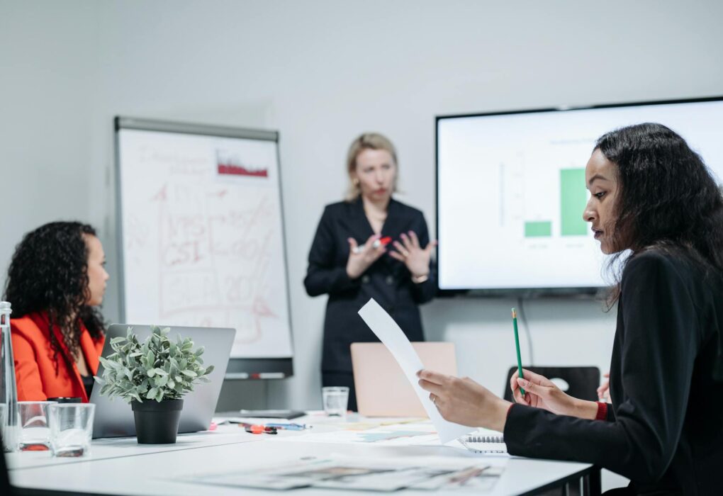 women in a meeting room